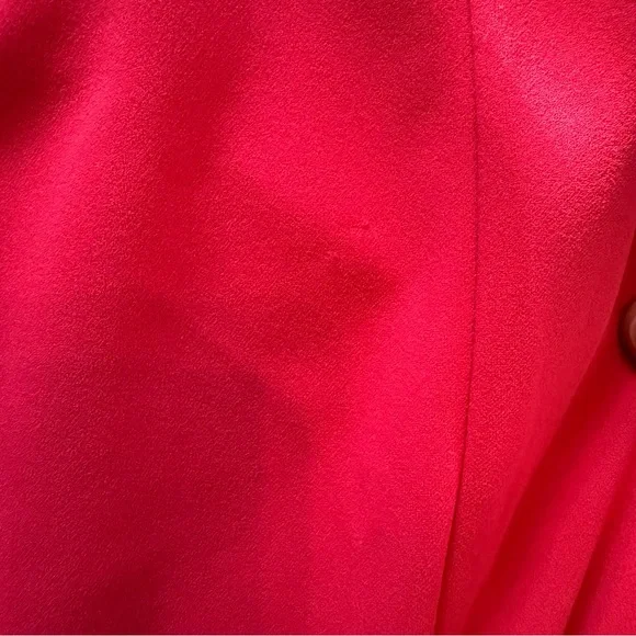 NWT Calvin Klein Hot Pink Pleated Puff Sleeve Dress Size 2 - Picture 14 of 15